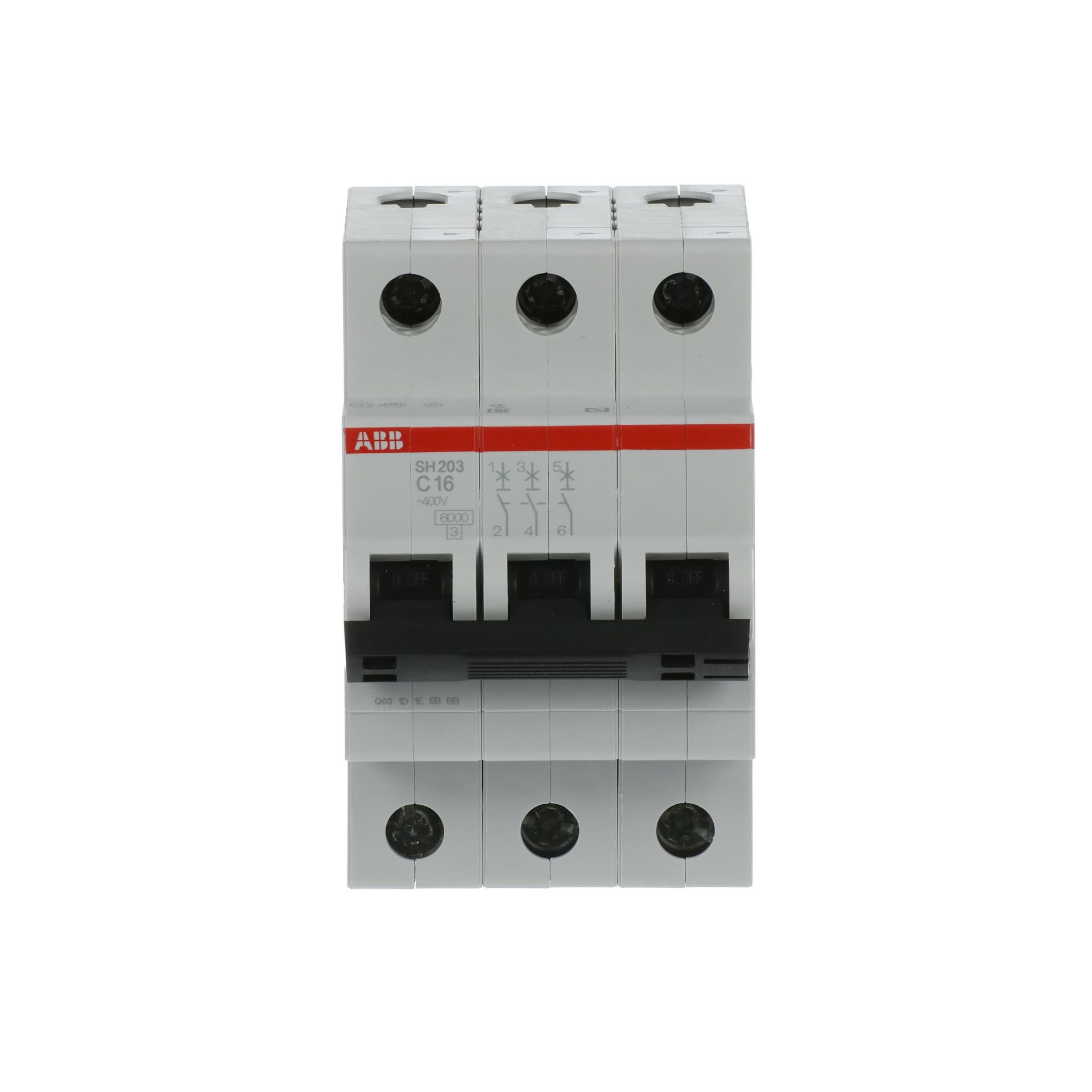 SH203-C16  3x16A C TİPİ OTOMATİK SİGORTA 6kA