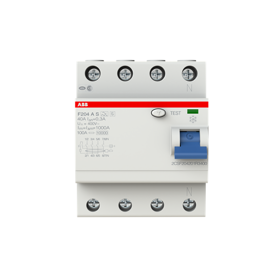 F204 A S-40/0.3  4x40 A S TİPİ 300mA KAÇAK AKIM RÖ